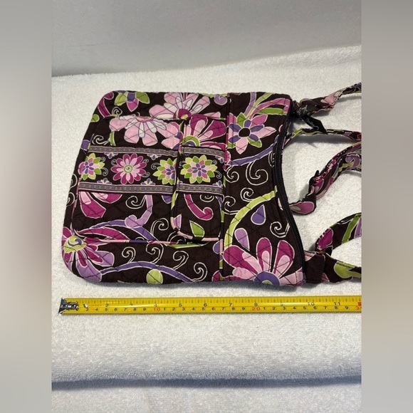 Vera Bradley Purple Punch Crossbody Bag - Floral Print, Adjustable Strap - Picture 10 of 11